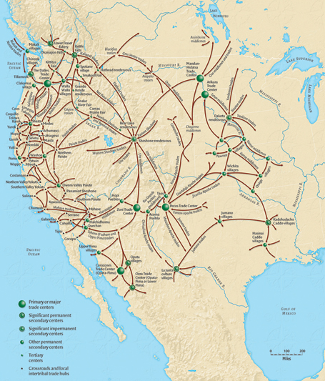 北美印第安人贸易路线图像