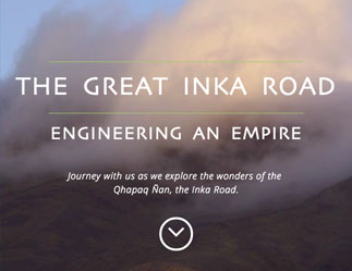 网站的主页由Inka Road的云和天空为特色